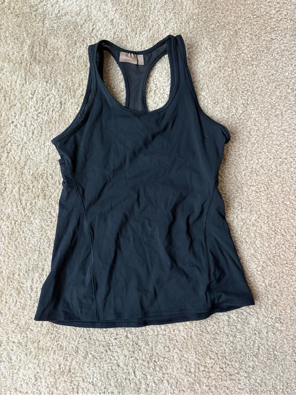 Athleta Black Racerback Athletic Tank